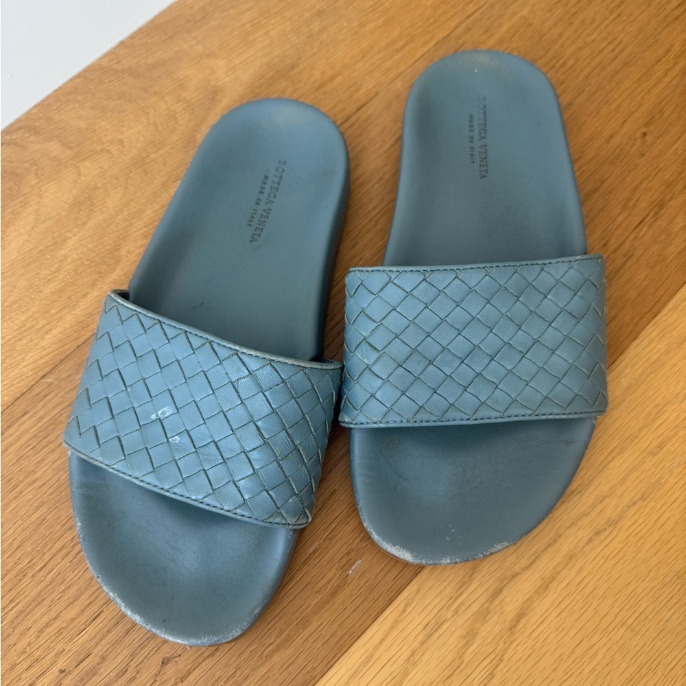 Bottega Veneta Leather Slide Sandals